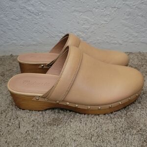 Madewell The Cecily Clog Oiled Leather Size 8½